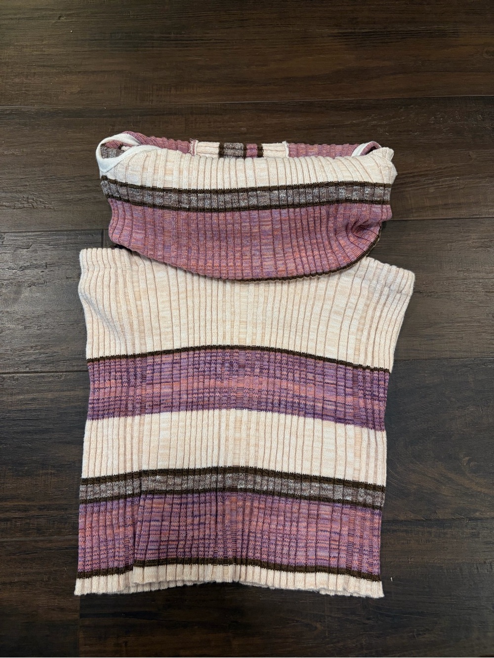 Free People Carley Women’s Small Striped Cowl Neck Sleeveless Top - Picture 2 of 4